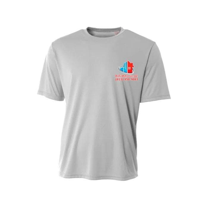 Camisa gris de ProFix Multiservices sobre fondo blanco